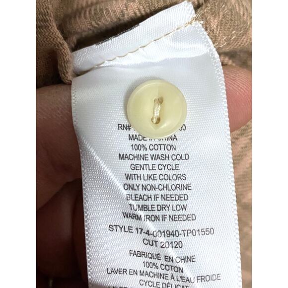 Current Elliott Size 3 The Mell Shirt Painter Plaid Button Raw Hem NWT Womens - Picture 9 of 9